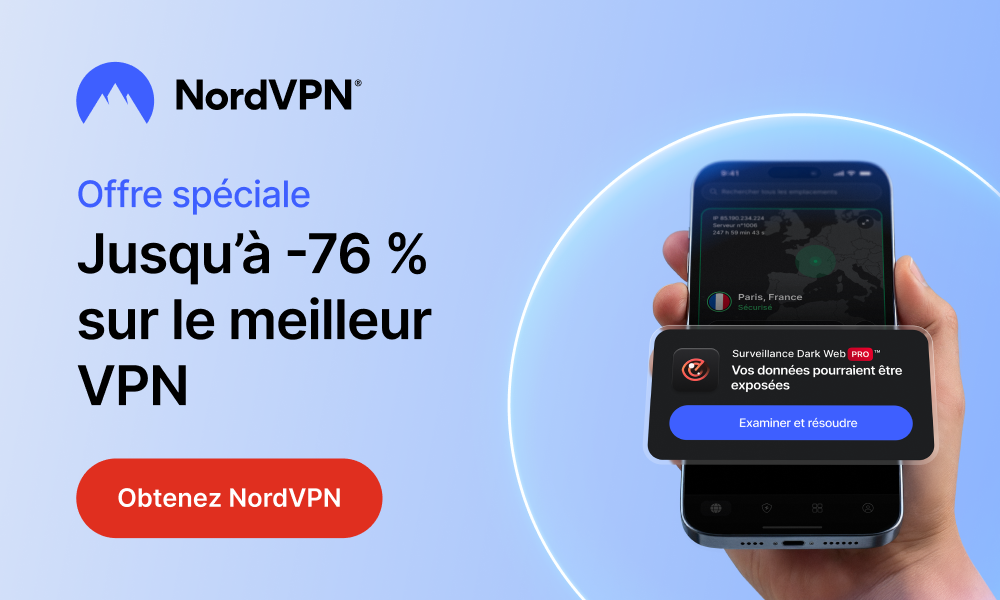 NordVPN - Offre spéciale jusqu'à -76%
